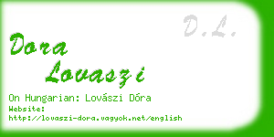 dora lovaszi business card